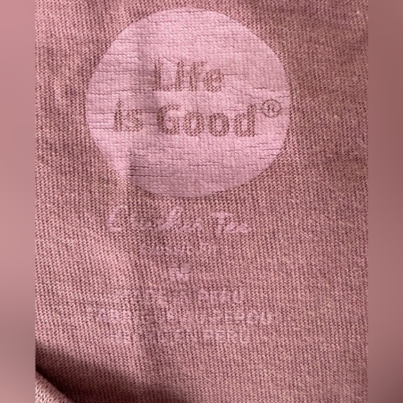 Life Is Good Women's Sz M SS Tee Today Is A Good Day PTP 20" V-Neck - Picture 6 of 6
